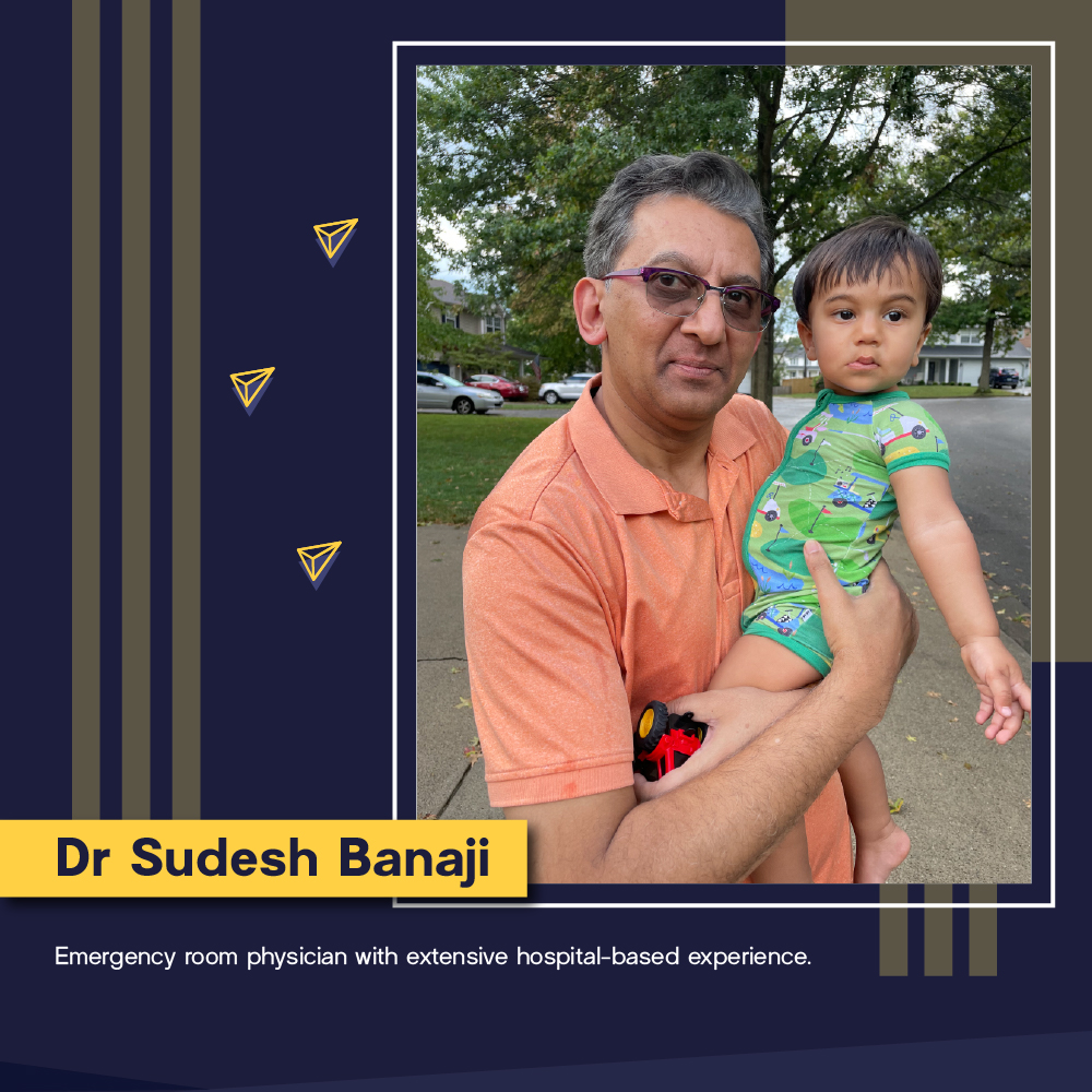 Headshots of Dr. Sudesh Banaji